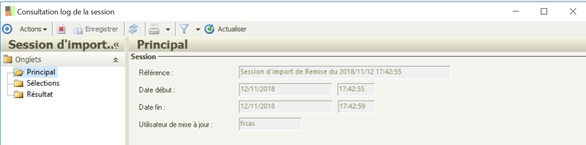 Log d'un traitement