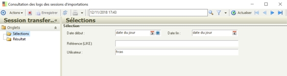 Consultation des logs de traitement
